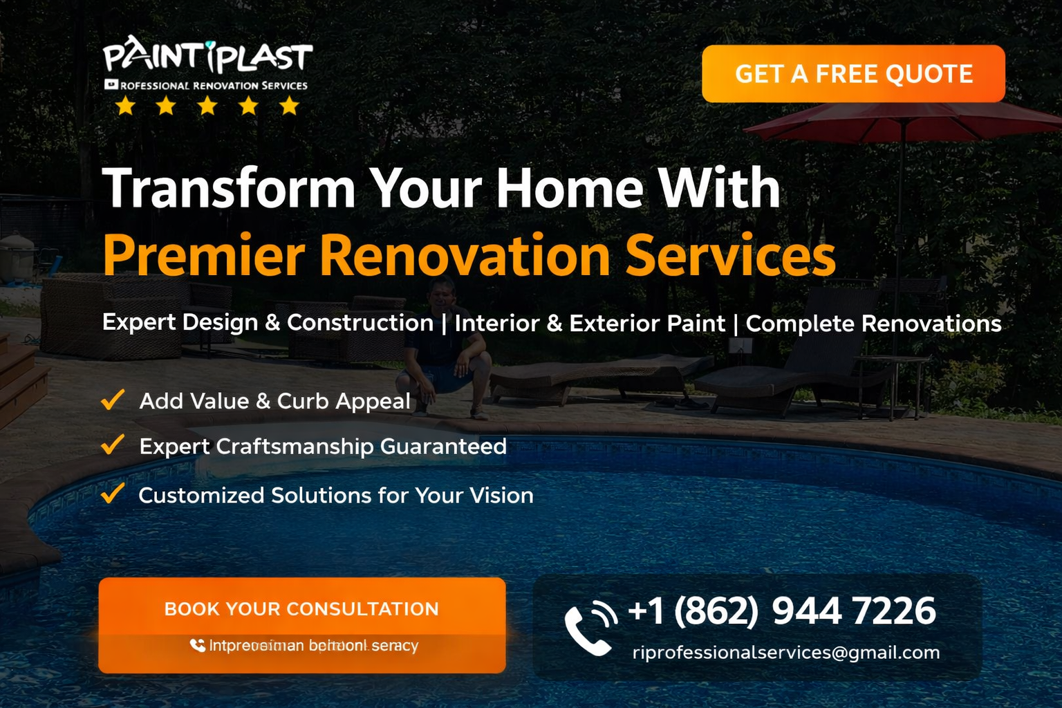 Responsive website design for a local painting contractor
